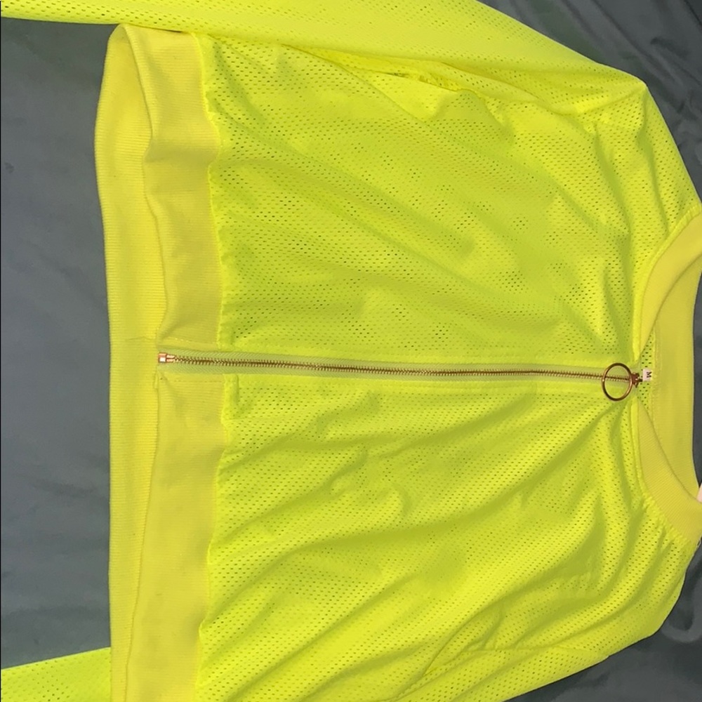 Neon green net jacket